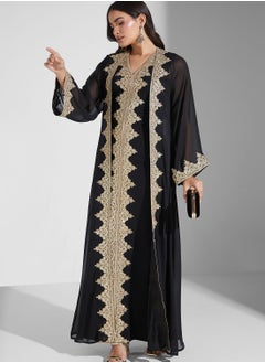 Buy Lace Detail Abaya in UAE