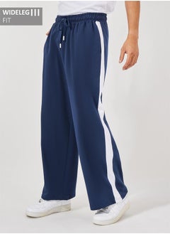 Buy Extra Wide Leg Joggers with Contrast Stripe Detail in Saudi Arabia