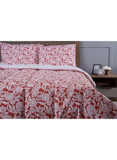 Buy Bohemian 3-Piece Comforter Set 240X260Cm Coral in UAE