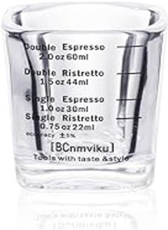 اشتري Espresso Shot Glass Liquid Heavy Sturdy Glass Shot Glasses Measuring cup Wine Glass 1 Pack 2oz/60ml By BCnmviku(Sturdy 1Pack) في مصر