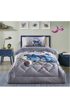 Buy Soft and Fluffy Medium Fill Velvet Crib Bedding Set 3pcs Reversible Bedspread One Size for Boys Girls Fashion Print and Double Side Stitched Pattern Soft and Breathable in Saudi Arabia