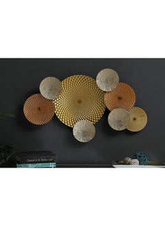 Buy Jake Wall Decor | Gold |Metal Material | 49x88cm in UAE