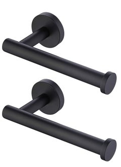 اشتري Toilet Paper Holder for Bathroom 2 Pack Tissue Holder Dispenser SUS304 Stainless Steel RUSTPROOF Toilet Roll Holder Wall Mount Matte Black في السعودية