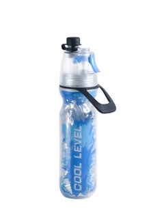 اشتري Spray Water Cup Three-layer Cooling Plastic Cup Fitness Outdoor Sports Direct Drinking Cup Mist Spray Drinking Water Bottle 500ml في الامارات