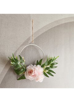 اشتري Siera Hanging Wreath with Roses 30 x 30 x 6 cm في السعودية