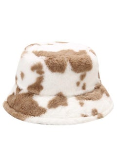 Buy Cow patterned winter fur baded bucket hat in Egypt