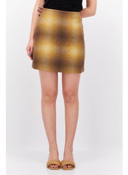 اشتري Women Plaid Mini Skirt, Brown في الامارات