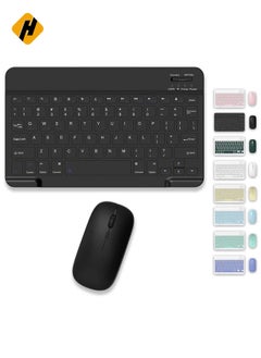 Buy Set of Rechargeable Bluetooth Keyboard and Mouse - Portable Wireless Mouse/Keyboard Set - Android/iOS/Windows - Smart Phone/Tablet/PC - iPhone iPad Pro Air Mini, iPad OS/iOS (BLACK) in Saudi Arabia