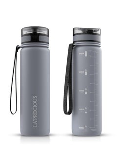 Buy 1L Water Bottle for Adults and Kids - USA Tritan Material Non-Toxic BPA Free - Fast Flow - Flip Top Leak Proof Lid and One Click Open in UAE