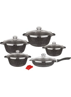 Buy 12-Piece Granite-Coated Nonstick Pan, Stockpot, Frying Pan and Pot Set in Saudi Arabia