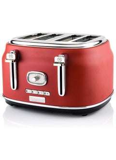 اشتري Westinghouse Retro 4-Slice Toaster Red - Six Adjustable Browning Levels - with Self Centering Function & Crumb Tray في الامارات