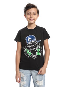 Buy Boys Round Neck Printed T-Shirt With Half Sleeves in Egypt