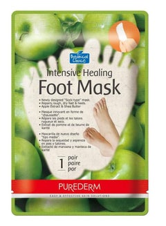 Buy PUREDERM Intensive Healing Foot Mask Green Apple in UAE