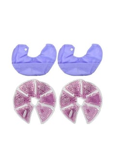 Buy Pack of 2 Thera Pearl 3-in-1 Breast Therapy For Breastfeeding Moms With Unique Design-Purple in Saudi Arabia