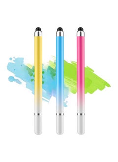 اشتري 3Pcs 2 in 1 Stylus Pens for Touch Screens High Sensitivity Precision Capacitive Stylus Pencil Double Headed Stylus for Apple iPad iPhone Tablets Samsung Galaxy All Universal Touchscreen Devices في السعودية