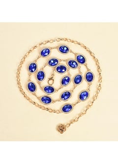 Buy Fashion Rhinestone Studded Waist ChainDark Blue Dark Blue in UAE