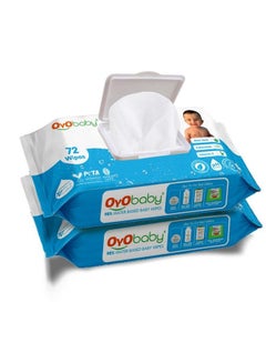 Buy Baby Wipes Offers Combo Wet Wipes With Lid Water Wipes For Newborn Babies Pack Of 2 (144 Wipes)… in UAE