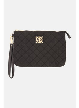 اشتري Women Quilted Purse 18 H x 26 L x 2 W cm, Black في السعودية