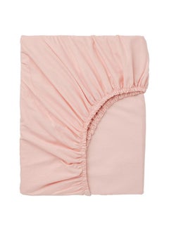 Buy Fitted Sheet Light Pink 90X200 Cm in Saudi Arabia