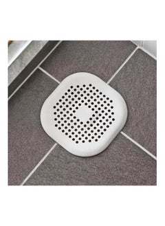 اشتري 4 PCS Silicone Flat Drain Hair Catcher with Suction Cup Sink Strainer Shower Hair Catcher Bathtub Drain Cover for Kitchen Bathtub Bathroom - White في الامارات