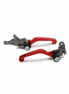 اشتري Dirt Bike Clutch Brake Levers, Billet Pivot CNC Red Foldable Motorcycle Brake Levers, Compatible with CRF250L CRF250M 2012-2020 CRF250RL 2017-2019 CRF250RALLY 2017-2020 في الامارات