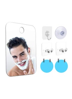 اشتري Anti-Fog Shower Mirror Kit, Shower Makeup Shave Mirror, Frameless Shower Mirror, Wall Hanging Mirror, Fogless Shower Mirror, Lightweight Portable Fogless Mirror for Men and Women في الامارات