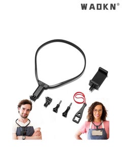 Buy Sports Camera Neck Hanging Mount Bracket First Angle Accessory Extendable Selfie Kit, Compatible with MAX Hero,GOPRO12 DJI Insta360, Coyote, AKASO and Cell Phone Cycling Travel in UAE