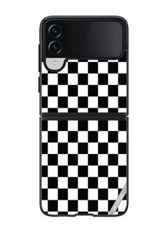 اشتري Protective Case Cover For Samsung Galaxy Z Flip4 Black And White Box Design Multicolour في الامارات