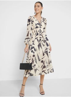 Buy Geometric Print Dress in UAE