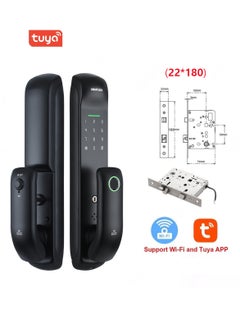 Buy Smart Lock Work with Inner Door Lock Fingerprint Locks with Keypads Keyless Entry Deadbolt Front Door Lock Bluetooth App Control Touchscreen Keypad for Office With 180mm Lock Body in Saudi Arabia