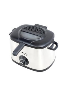 Buy Electric oil fryer 1500 watts Oil fryer capacity 1.5 liters Tefal inside and stainless steel outside Model number: DF - 19 in Egypt