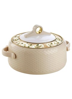 اشتري Coral Hotpot Stainless Steel Insulated Casserole Food Container with Comfortable Handles Beige 3500ml في الامارات