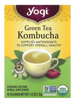 اشتري Yogi Tea, Kombucha Green Tea, 16 Tea Bags, 1.12 oz (32 g) في الامارات