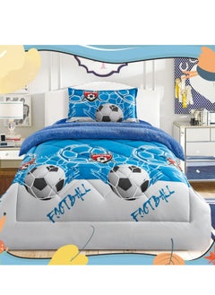 Buy Children's bed cover made of velvet and soft fur to provide comfort for your child, size 160*210 cm in Saudi Arabia