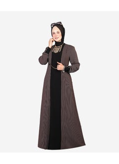 Buy Cady crepe abaya black/brown in Egypt