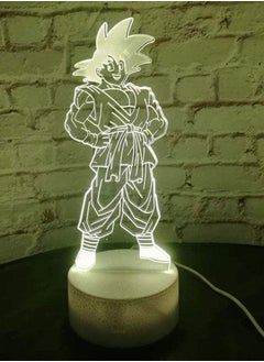 Buy High quality 3D Illusion Lamp LED Multicolor Night Light  Figurine funny Son Goku  Table Lamp Novelty Decoration for Birthday Gift in UAE