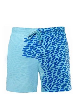 اشتري Men Funny Colour Changing Swimming Shorts Blue/Dark Blue في السعودية