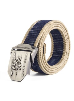 Buy NAVY SEAL Canvas Military Belt for MenBlue Stripe Blue Stripe in UAE