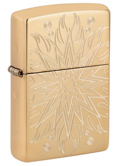 Buy Zippo AE401569 169 Door Carving Armor High Polish Brass Windproof Lighter in UAE