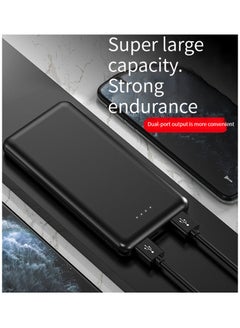 Buy JEEJPV Charging bank 10000 mah USB large capacity portable fast charge mobile Power Bank Black in Saudi Arabia