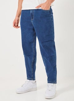 Buy Solid Relaxed Fit Jeans in Saudi Arabia