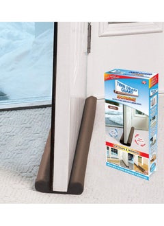 اشتري Twin Draft Guard - Under Door Draft Stopper, Door Noise Stopper - Window and Door Draft Guard, Double Sided Draft Guard (Brown) في الامارات