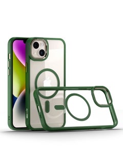 Buy Moxedo Magnetic Protective Case 360 Protection Clear Case Hard PC with Built-in Strong Magnets Compatible with MagSafe Designed for iPhone 13 6.1 inch (Green) in UAE