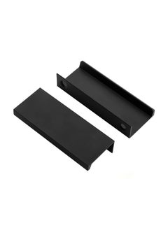 اشتري 6 Pack Black Cabinet Finger Pulls, Finger Tab Handles 80mm/3.15" Length Edge Pulls Modern Drawer Pulls Minimalist Finger Pulls Matte Black Edge Handles for Kitchen Drawer Finger Edge Pull Tab Handle في السعودية