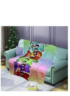 اشتري poppy playtime smiling crittersFlannel Throw Blanket  Super Soft Lightweight Air Conditioner Blanket Cooling Summer Blanket Towel Blanket For Couch في السعودية