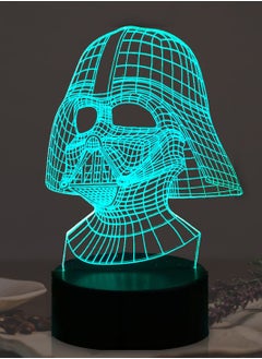 اشتري Black Knight Lamp for Boy Room 3D Cartoon Night Light Darth Vader Dark Warrior LED 7 Color USB Remote Change Table Lamp Holiday Party Mood RGB Illusion Kids Toys Xmas Friends في السعودية