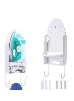 Buy Ironing Board Holder Wall Mounted Storage Organizer, Electric Iron Household Bathroom Shelf with Heat Resistant Tray Organizer Easily Mount Against in UAE