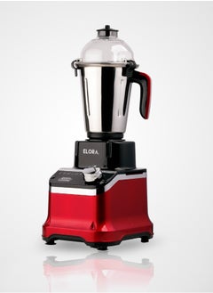 Buy Elora 3-In-1 Mixer Grinder Made in India 3-Speed With Incher And Overheat Protection, Stainless Steel Jars And Blades 850 W ELMG-3513 Red in Saudi Arabia