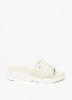 Buy Women's Solid Slip-On Sandals with Flatform Heels in Saudi Arabia