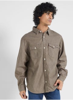 Buy Double Pocket Detailed Regular Fit Shirt in UAE